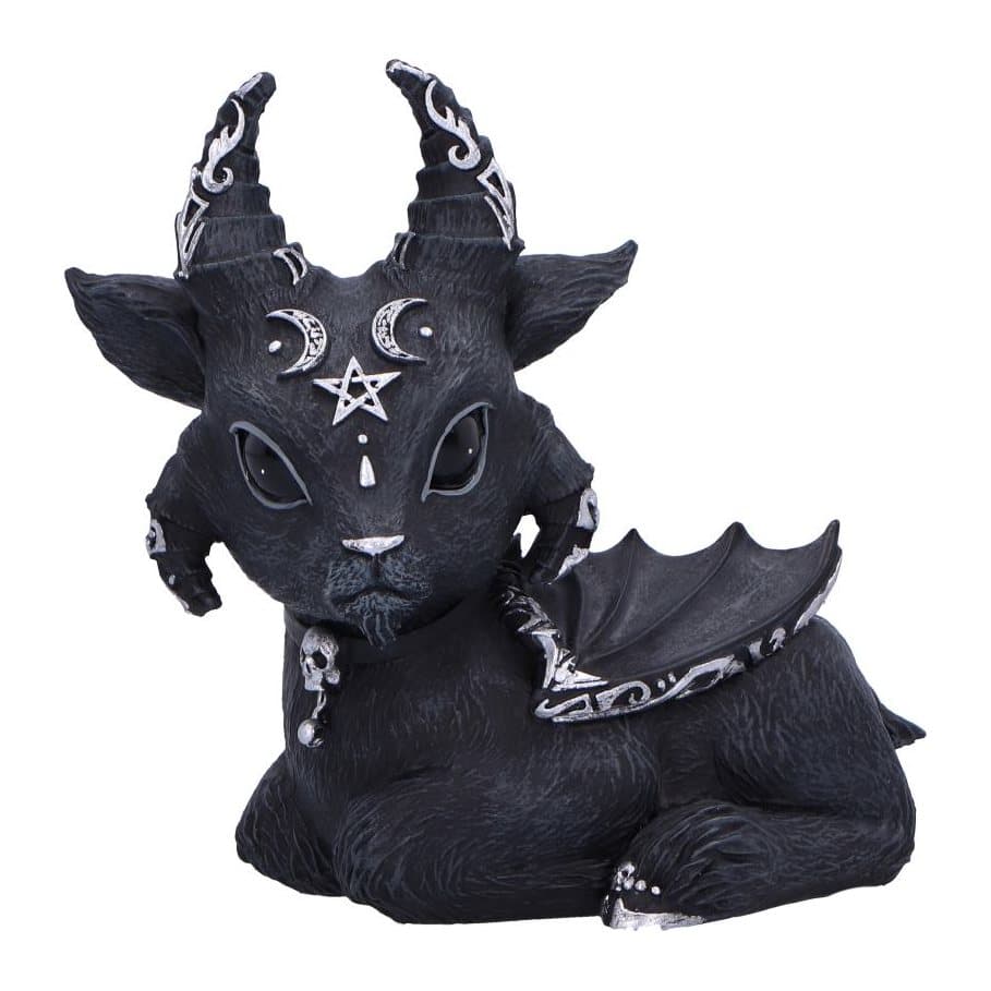 Baal collectible occult goat figurine with curved horns and tiny hooves