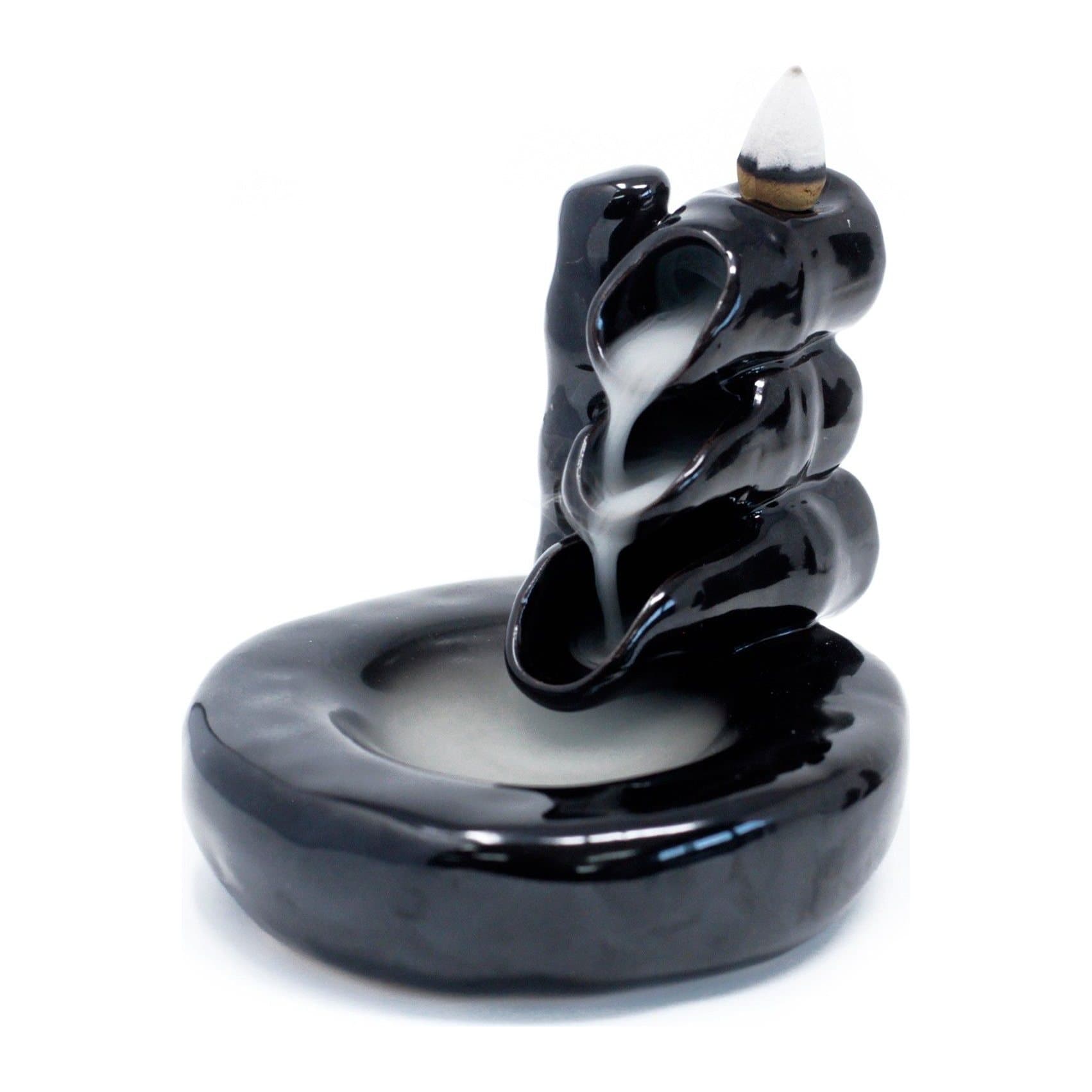 Ceramic Bamboo & Pool backflow incense burner