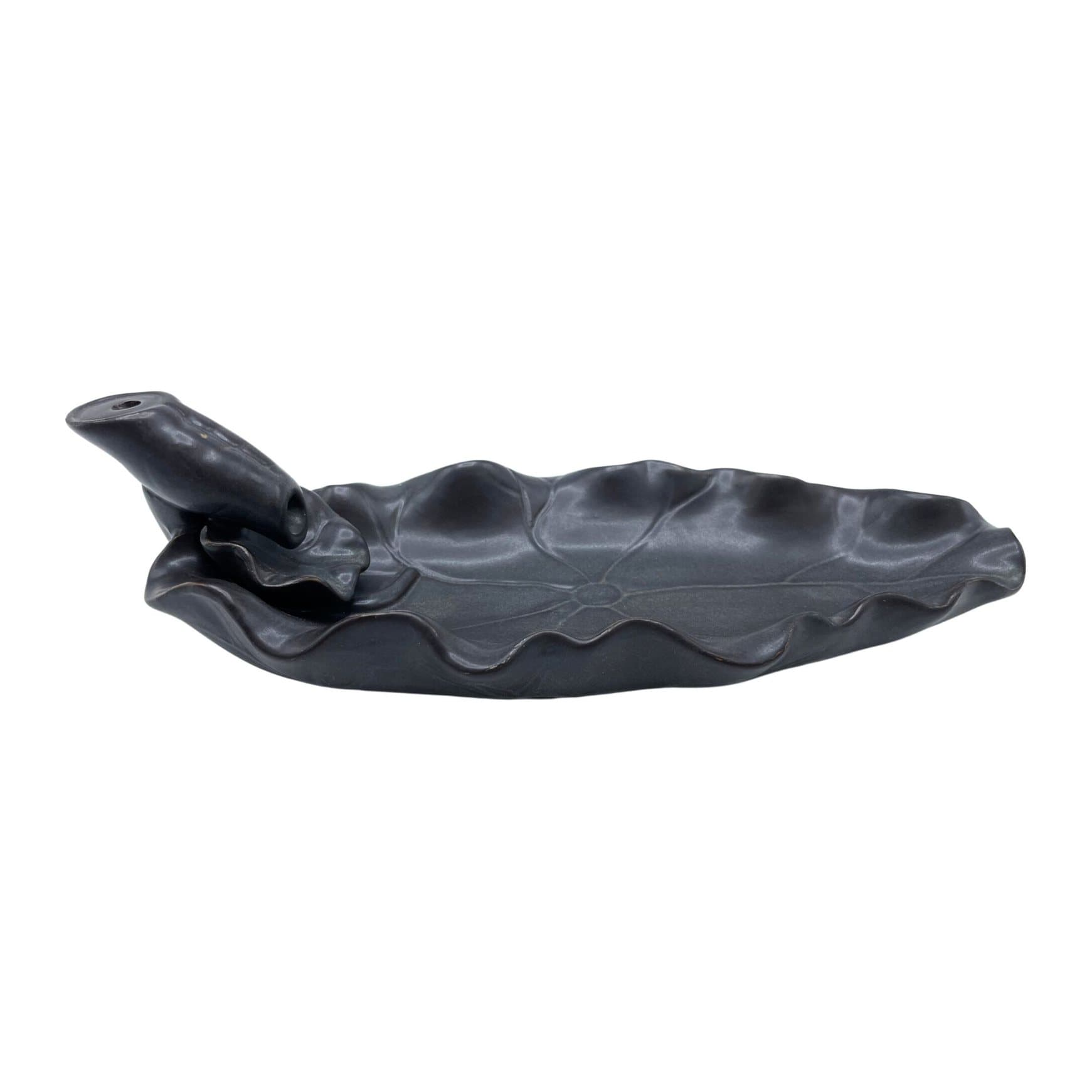 Ceramic lotus flower backflow incense burner