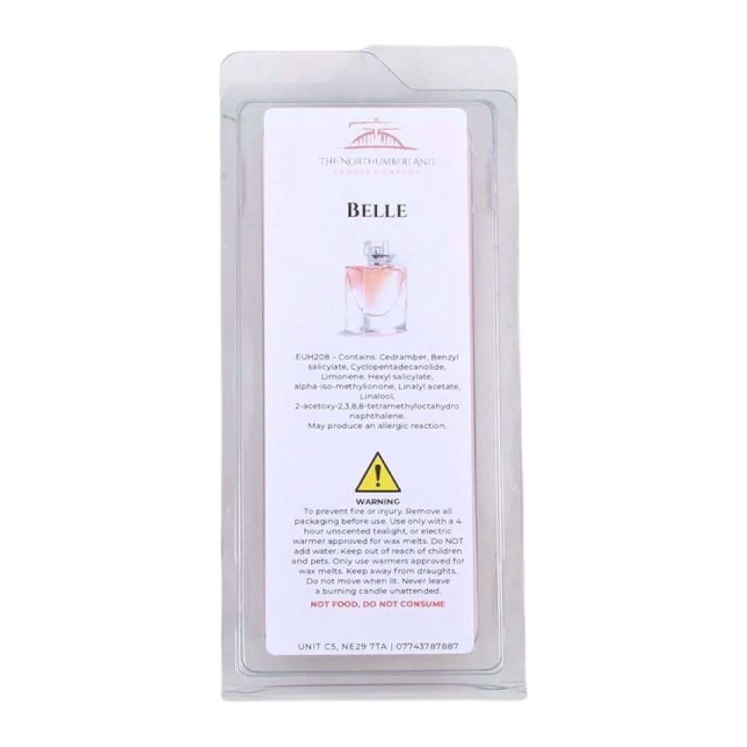 Belle 50 g wax melt snap bar with five segments