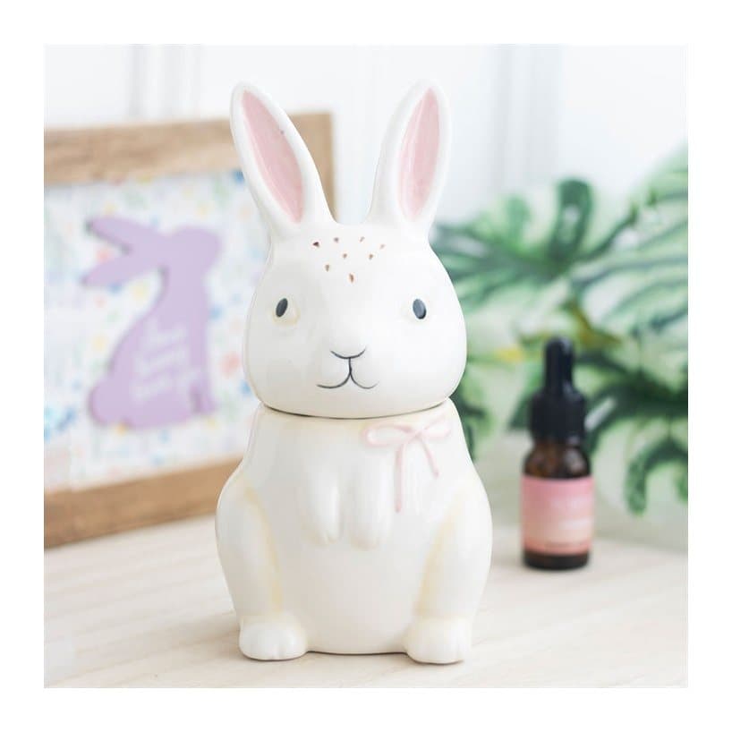 Ceramic oil burner shaped like an Easter bunny
