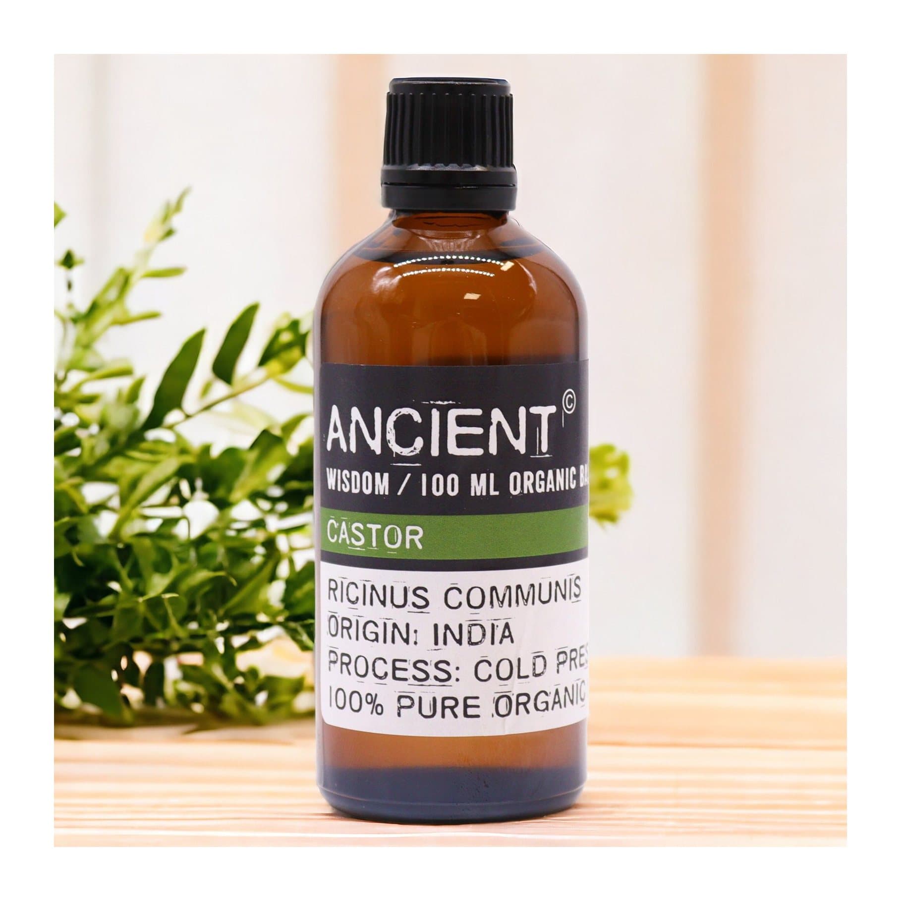 Organic castor oil, 100 ml carrier oil