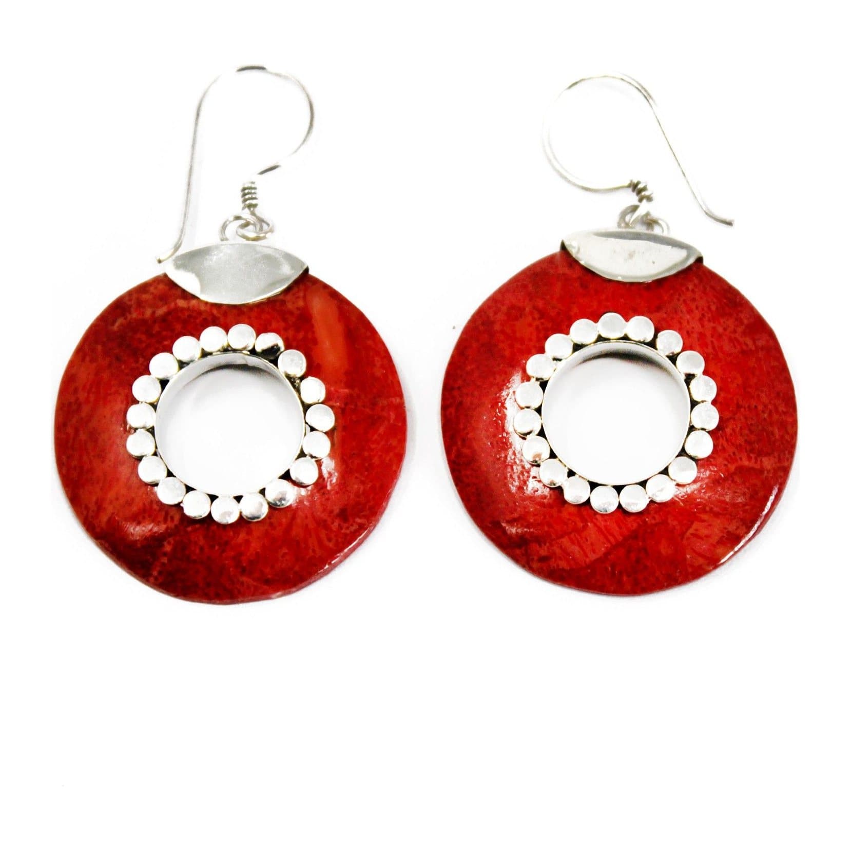 925 silver earrings with a shining resin do-nuts design
