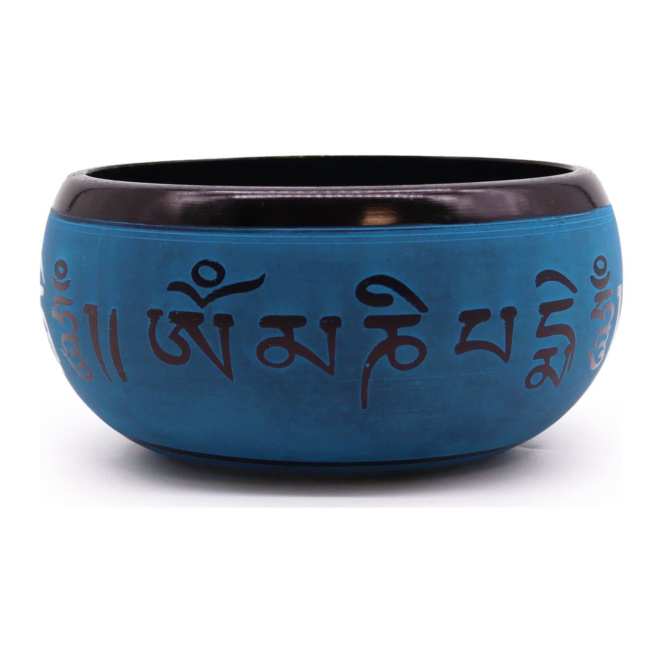 Handmade Tibetan singing bowl with a Mantra Five Buddha design