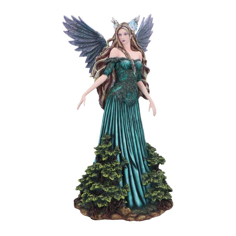 Elowynn resin fairy figurine in an elegant gown with delicate wings