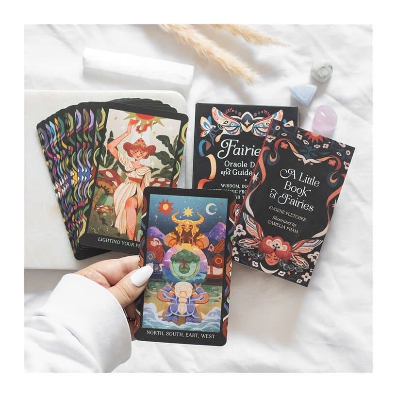 Fairies oracle card deck, guidebook and magnetic closure box