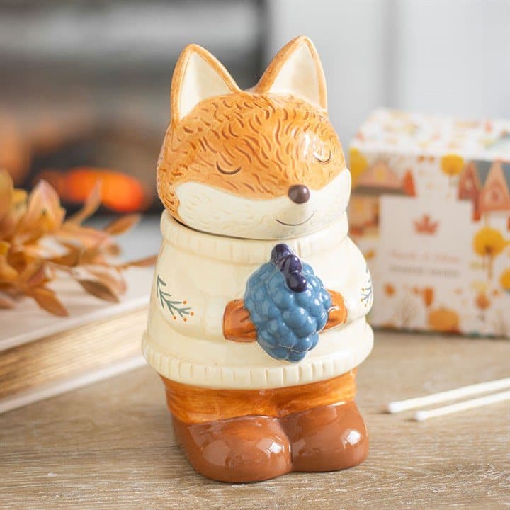 Flynn Fox ceramic oil burner and wax warmer