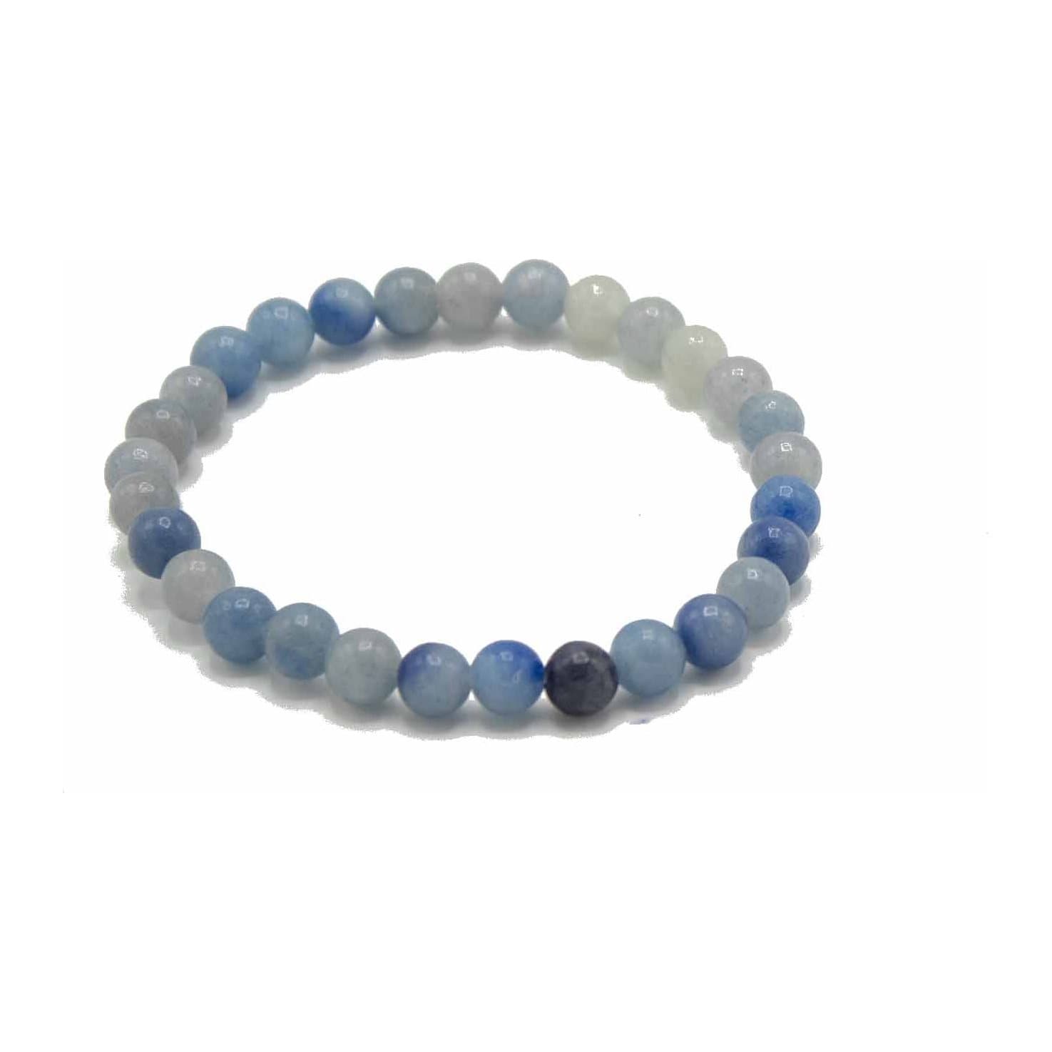 Blue lace agate bead manifestation bracelet