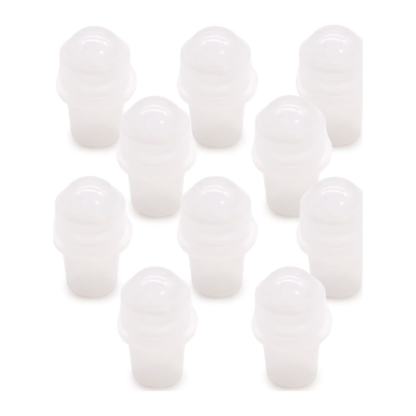 Polished gemstone roller tips for a 5 ml bottle