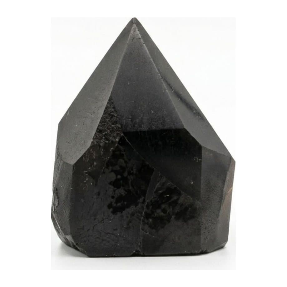 Deep black Indian tourmaline points with polished tops
