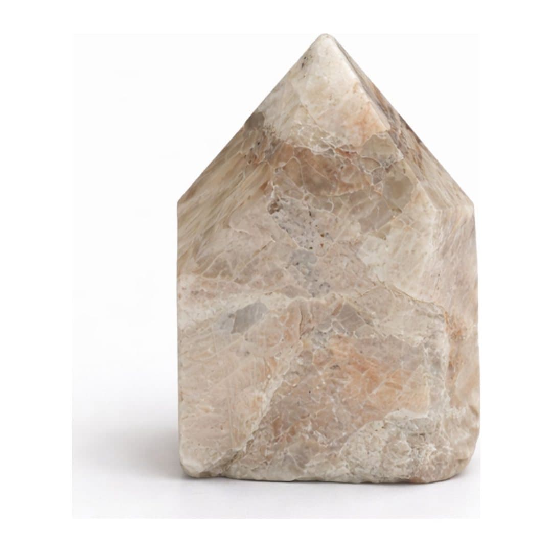 Top polished Matrix with Tourmaline crystal points in soft neutral tones