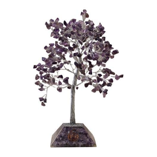 Amethyst chipstone tree on an orgonite base