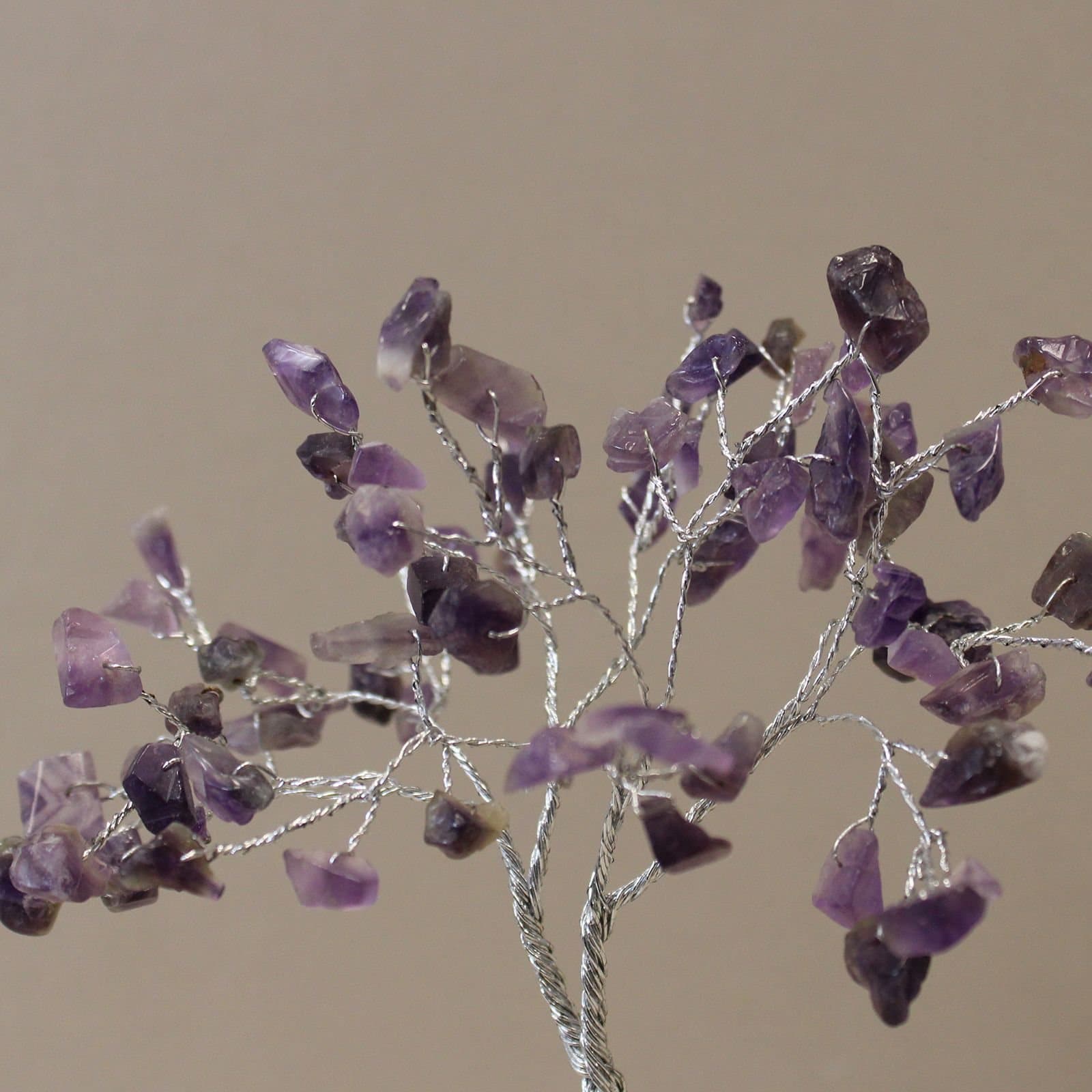Amethyst chip gemstone tree on an orgonite base