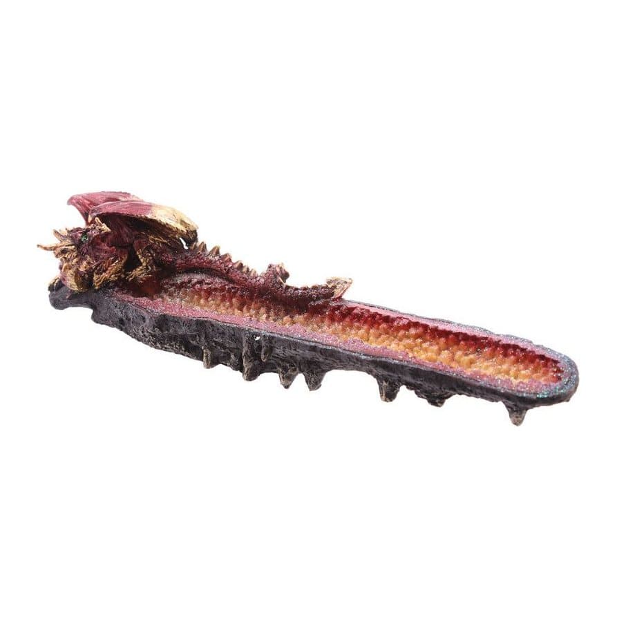 Resin Dark Legends dragon in metallic fantasy colours with fabric accents
