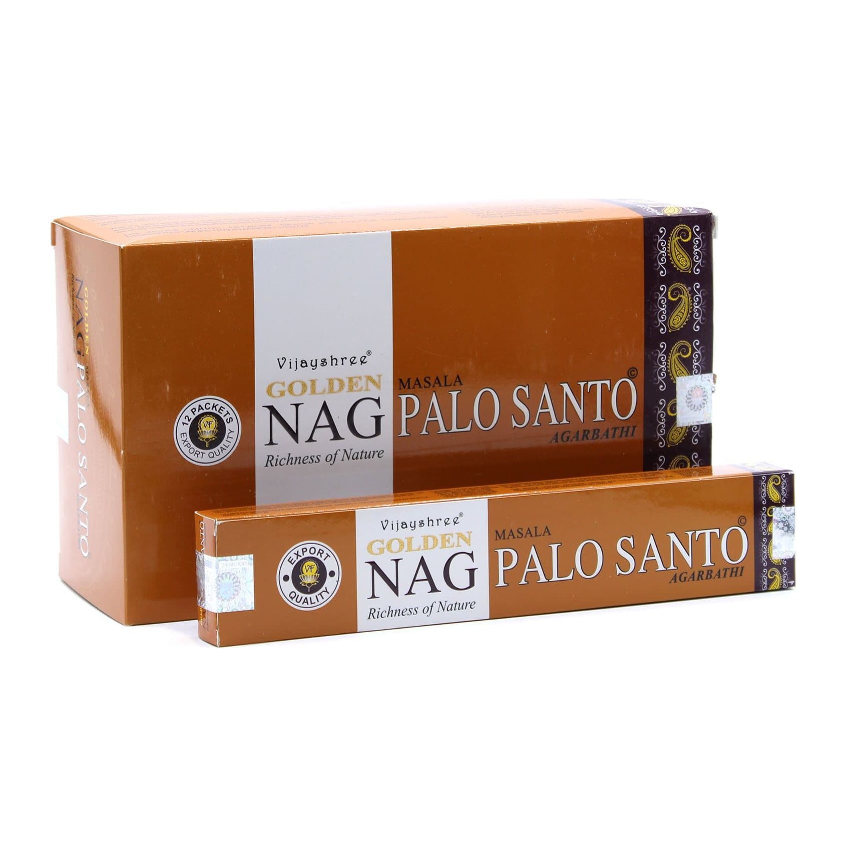Golden Nag palo santo incense pack