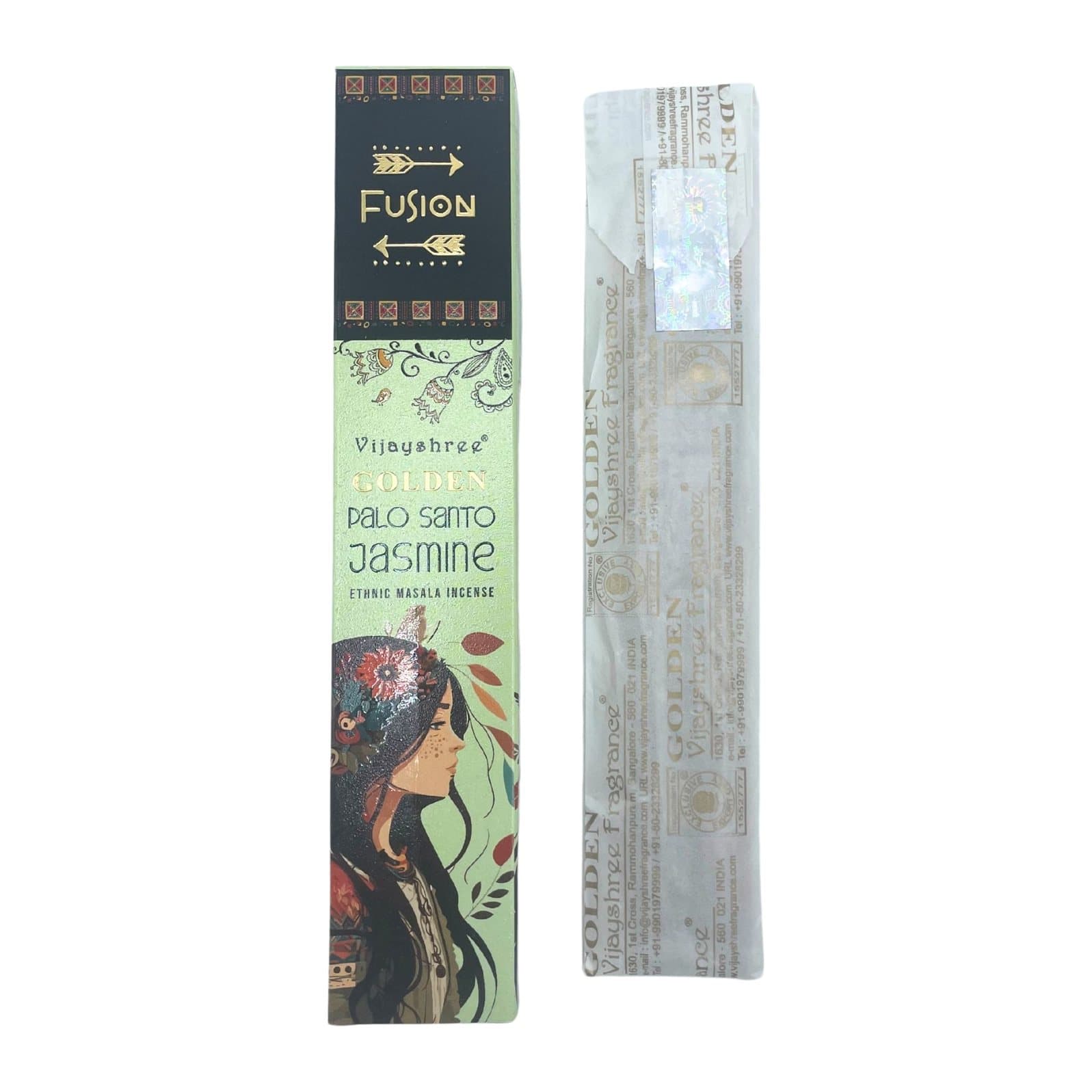 Golden palo santo incense sticks in a 15 g pack