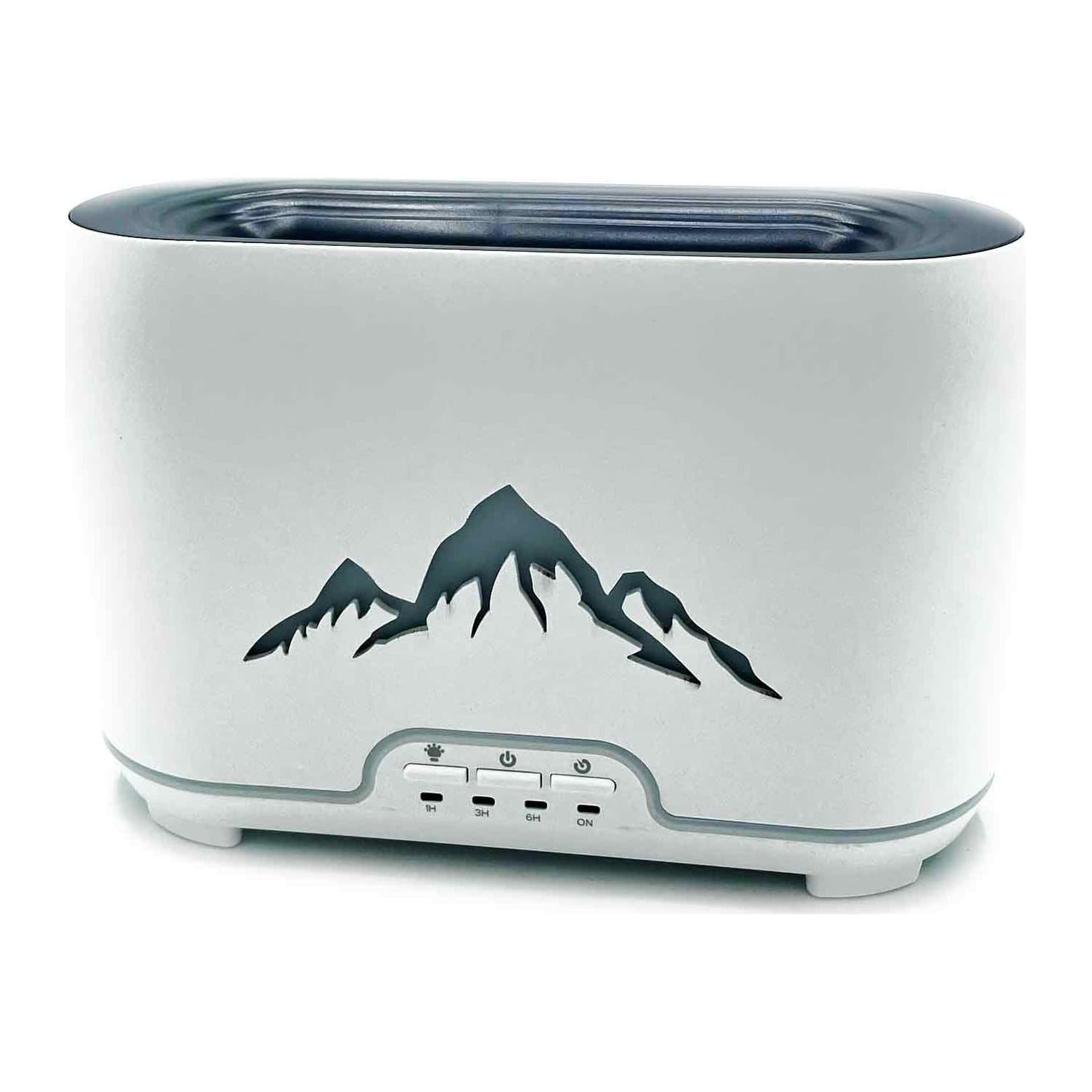 Plastic aroma diffuser with a flame effect