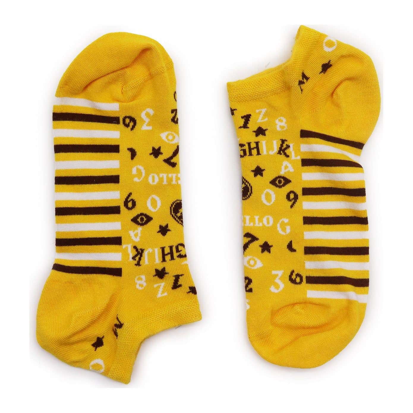 Hop Hare low-cut bamboo socks with an Ouija board design