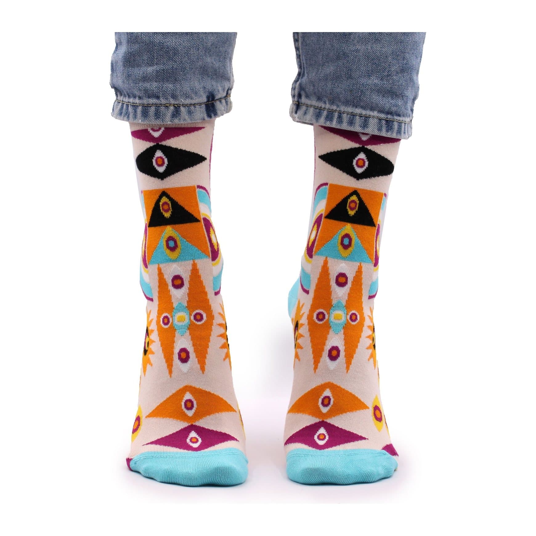 Hop Hare Psychedelic Evil Eye bamboo socks