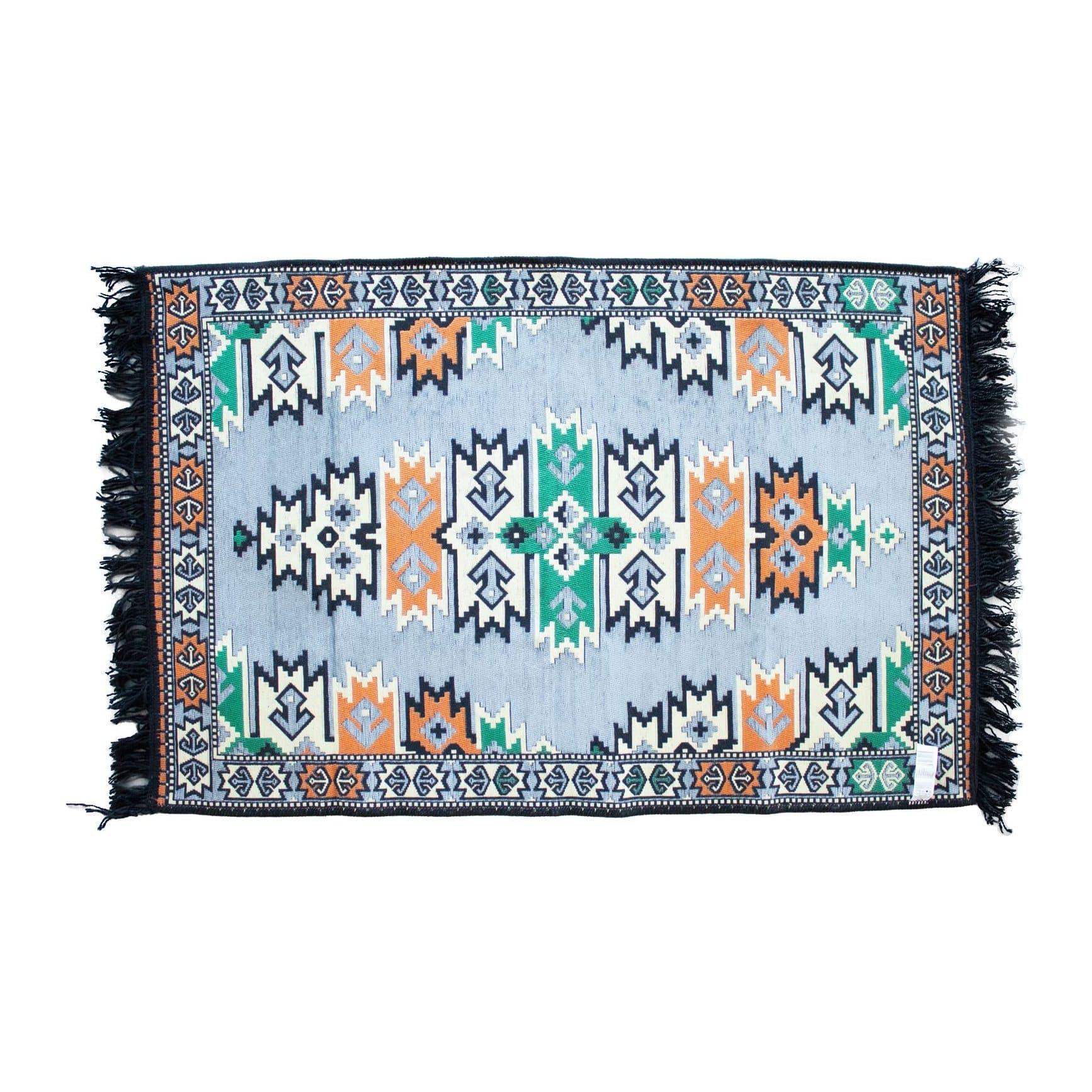 Charcoal kilim rug measuring 125 x 80 cm