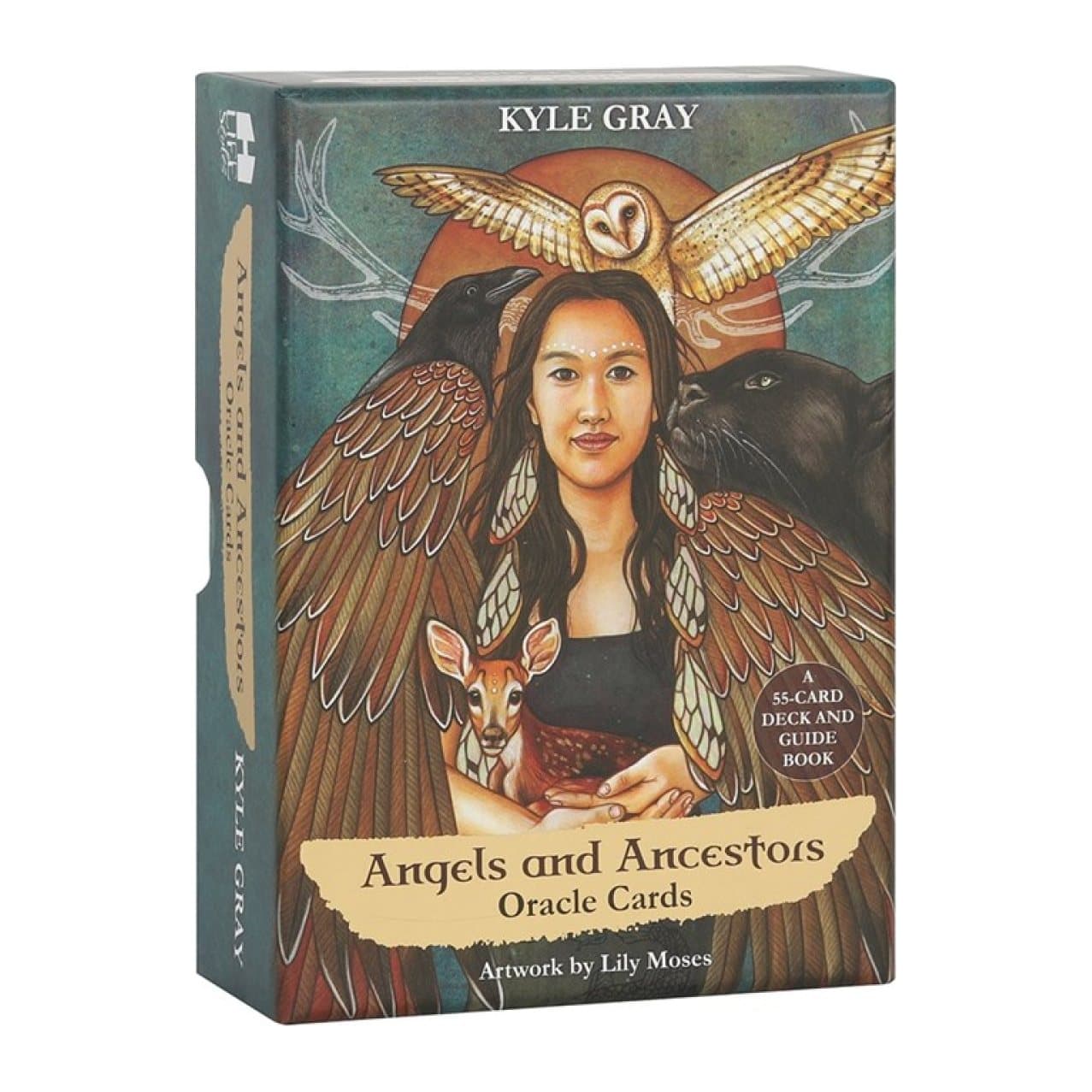 Angels and Ancestors oracle deck in a sliding box