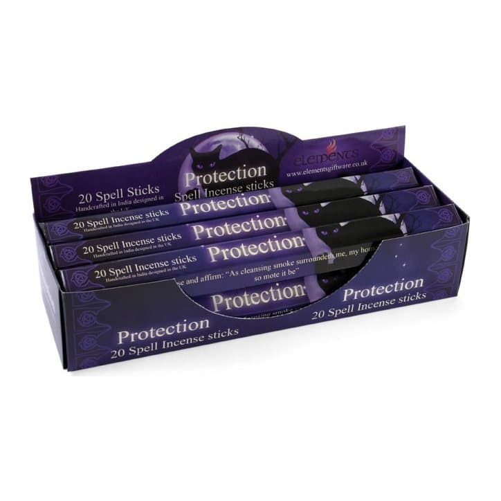 Display box of six Lisa Parker Protection Spell incense stick packs