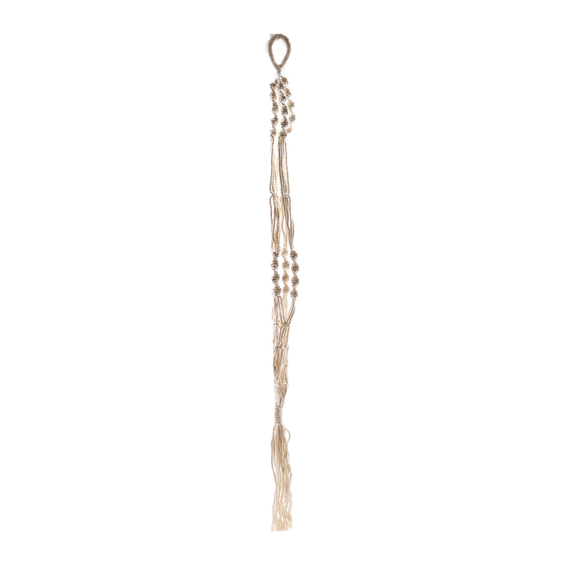 Large extra long macrame pot holder in cotton