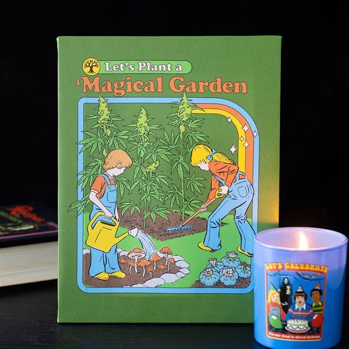 Let's Plant a Magical Garden canvas plaque by Steven Rhodes