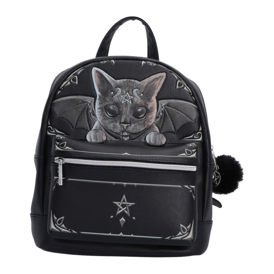 Gothic Malpuss backpack with pentagram accents and adjustable straps