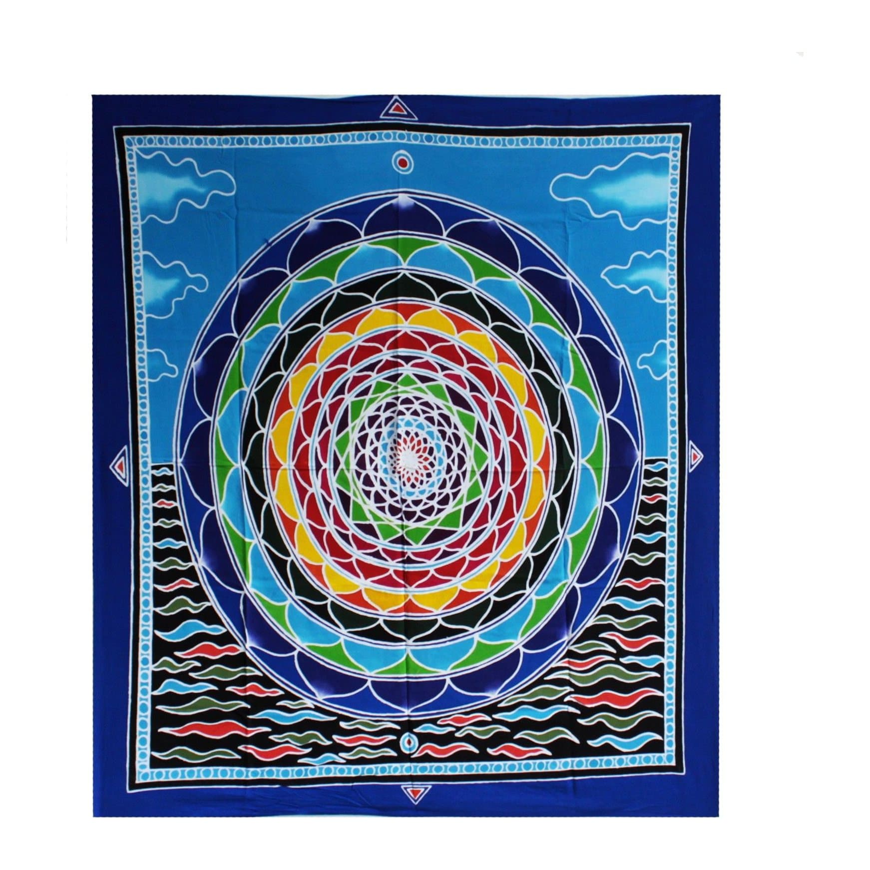 Mandala in the Clouds batik wall hanging