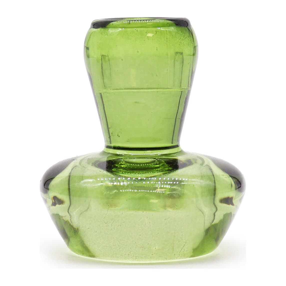 Garden Jade pressed glass mushroom candle and tealight holder