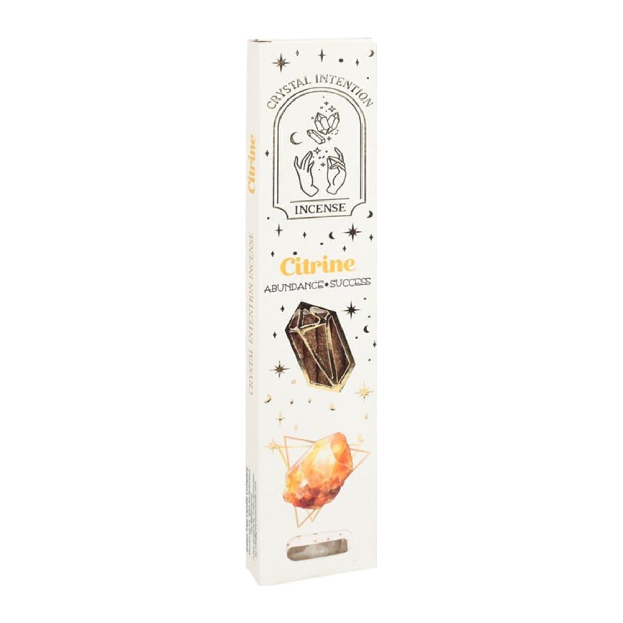 Display box of Native Soul Crystal Intentions incense packs with citrine chips