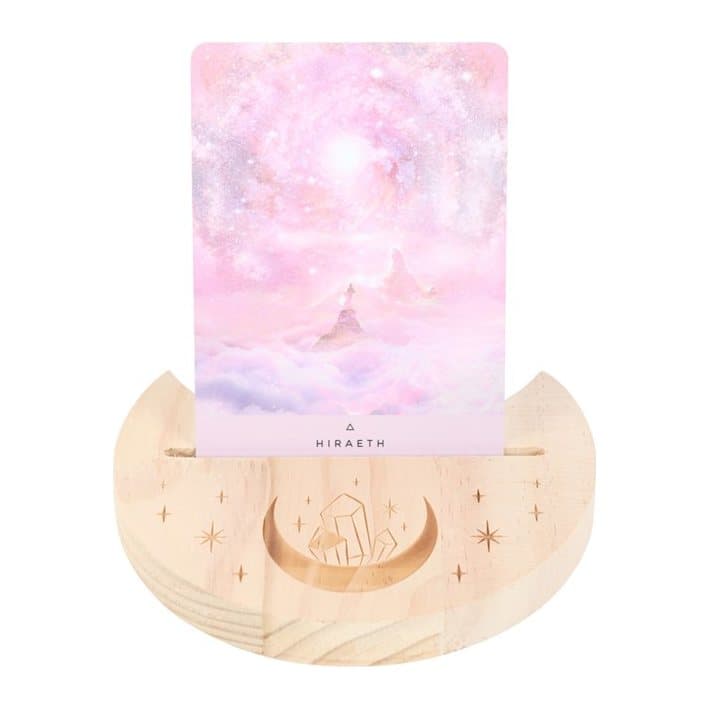 Crescent moon tarot card stand