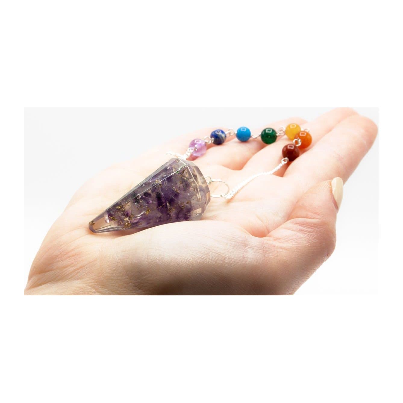 Amethyst orgonite power chakra pendulum