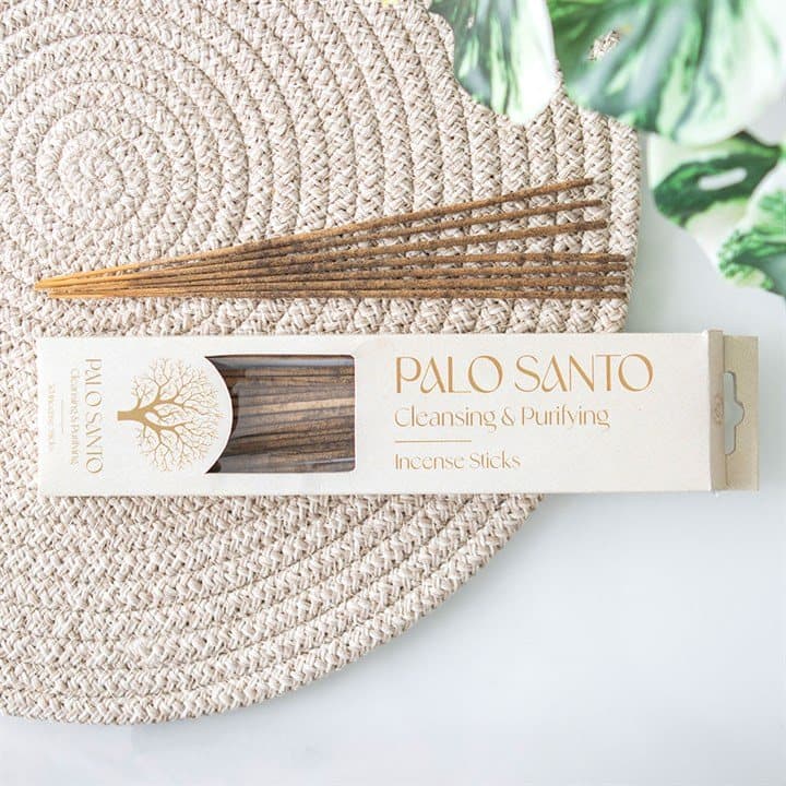 Pack of 30 palo santo incense sticks in a colour cardboard box