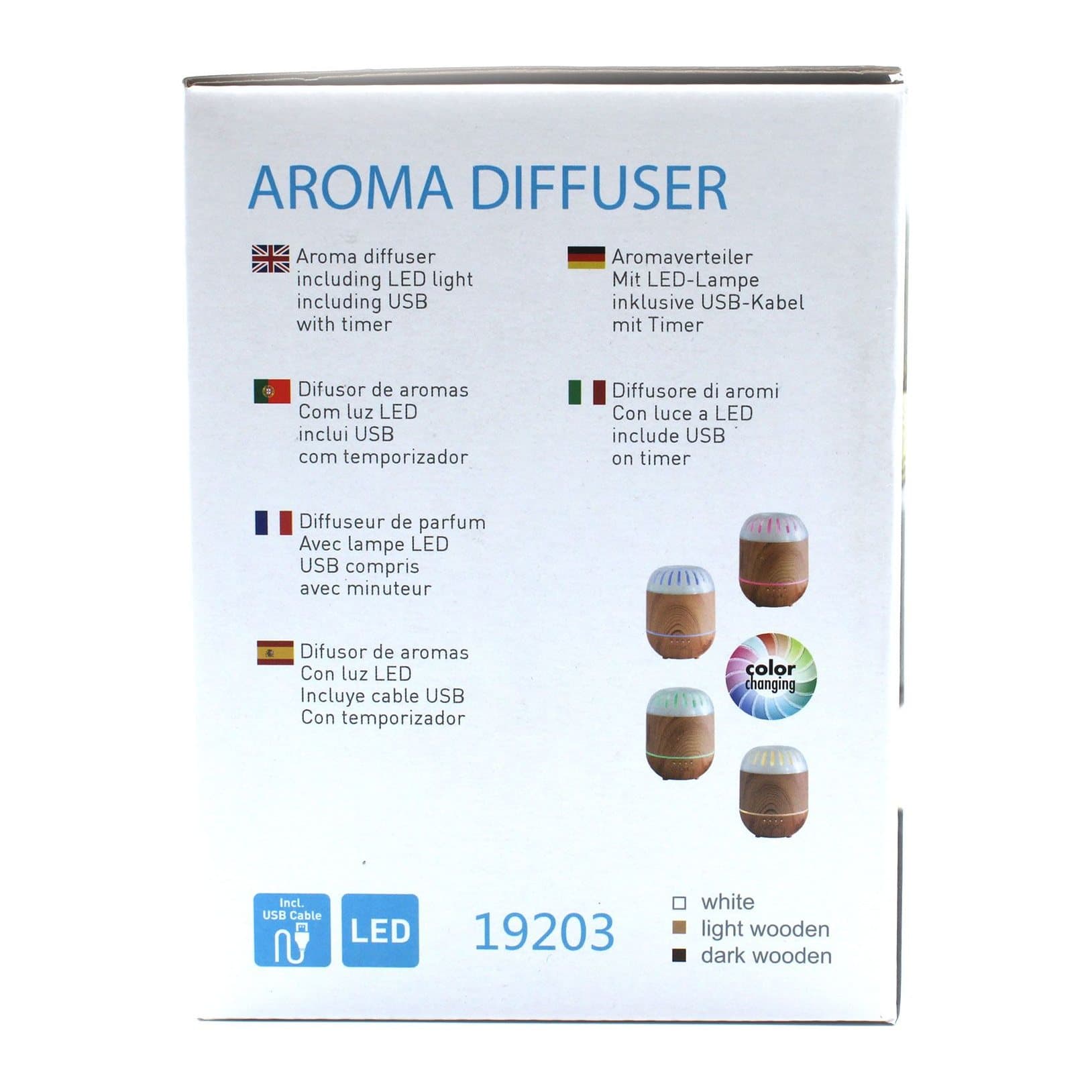 Palermo plastic ultrasonic aroma diffuser with LED light