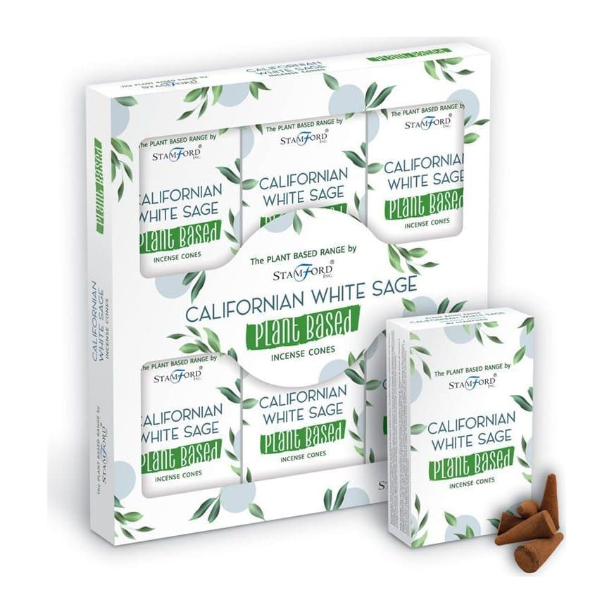 Pack of plant based Californian White Sage incense cones