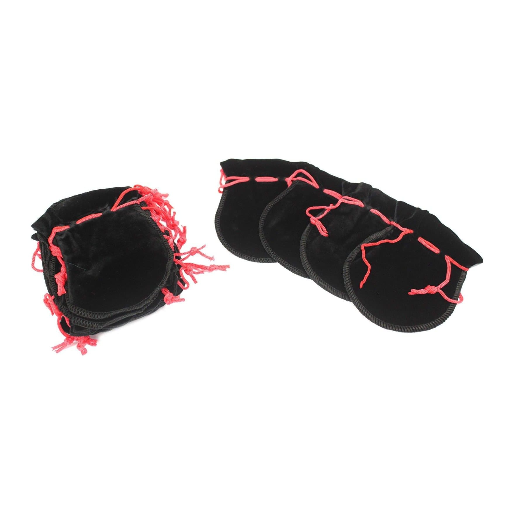 Black gothic velvet drawstring pouch