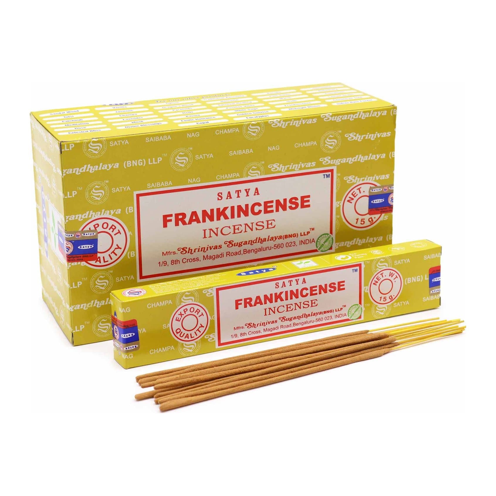 Two packs of Satya incense sticks 15 g