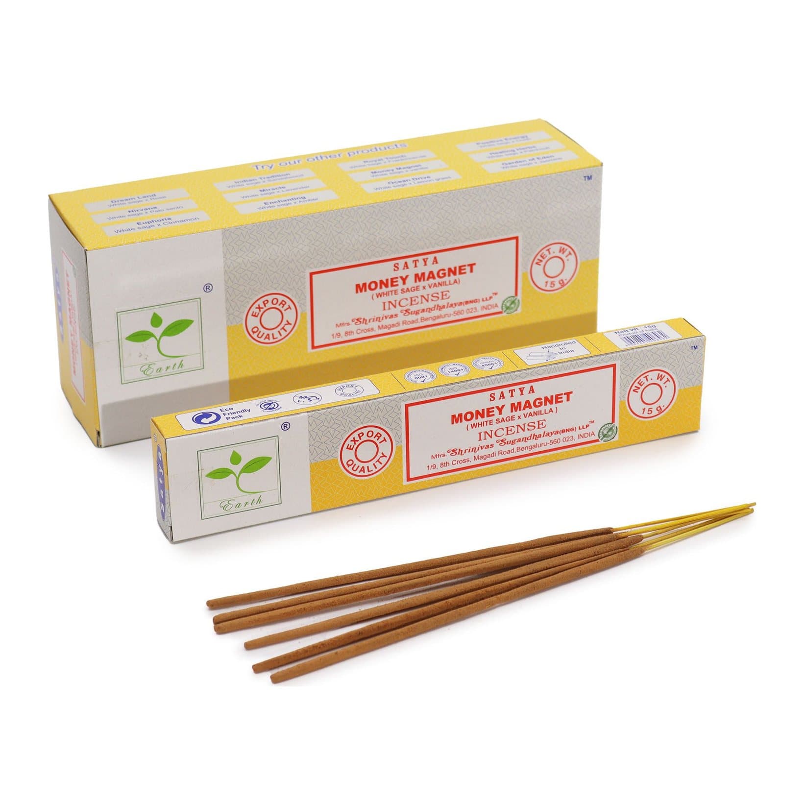 Pack of Satya white sage and vanilla incense sticks