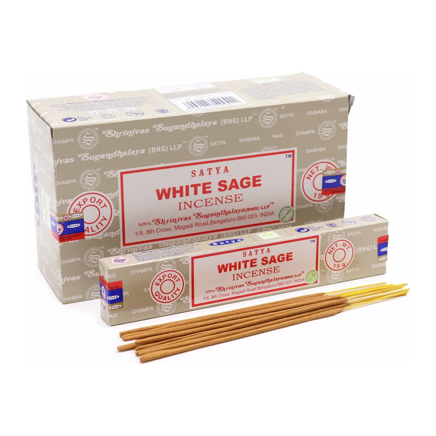 Satya white sage incense sticks, pack of 2