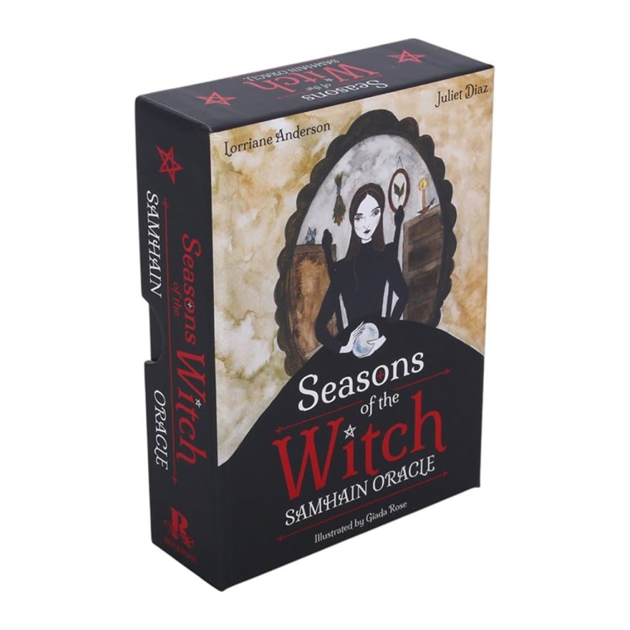 Seasons of the Witch Yule oracle deck in its colour cardboard box