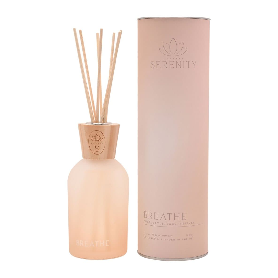 Eucalyptus, Sage & Vetiver 220 ml diffuser with wooden sticks