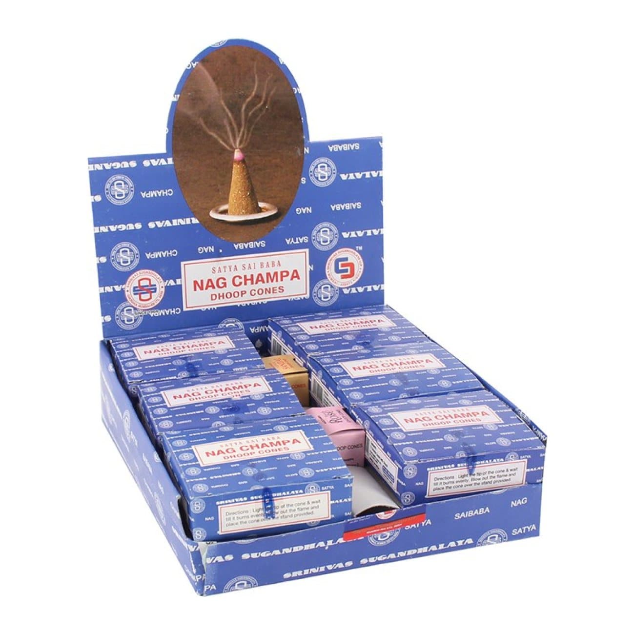 Satya nagchampa dhoop cones set of 12 in a box