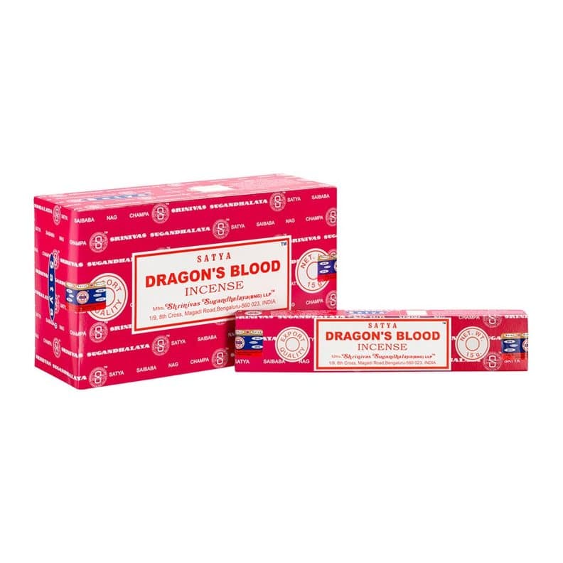 Box of 12 packs of Satya dragon's blood incense sticks