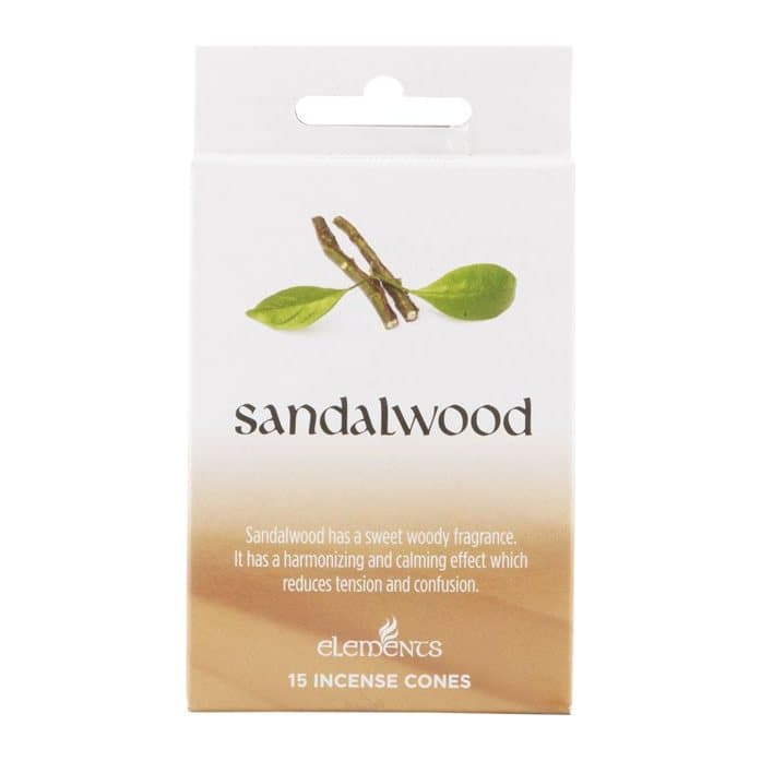 Display box of 12 packs of sandalwood incense cones