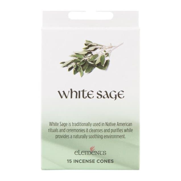 Box of 12 packs of white sage incense cones