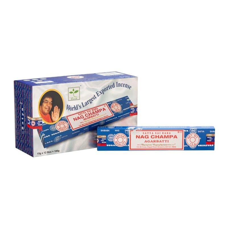 Box of 12 packs of Satya Sai Baba nag champa incense sticks