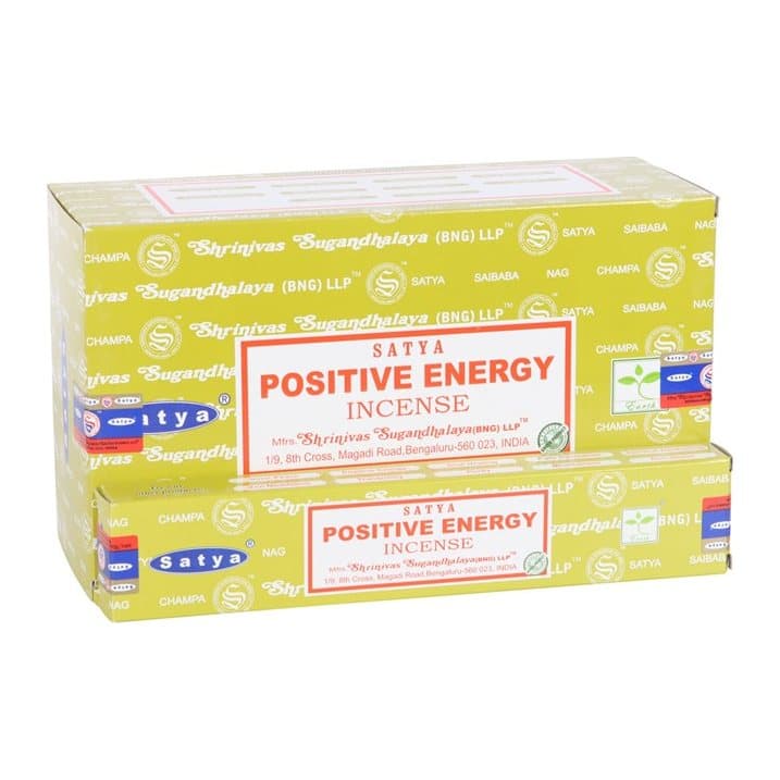 Box of 12 packs of Satya lemongrass and rose masala incense sticks