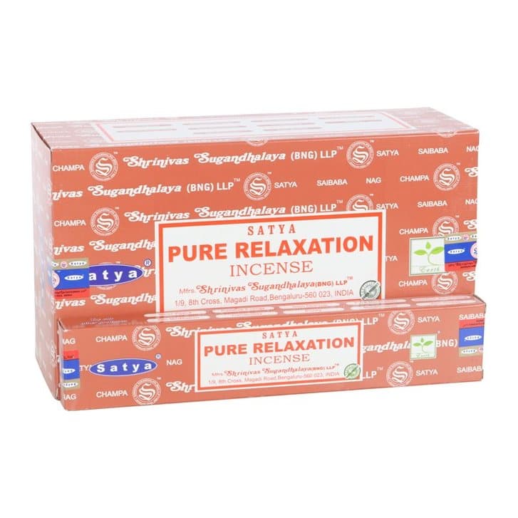 Box of 12 packs of Satya rose and geranium incense sticks